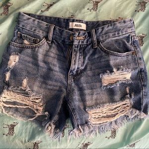 Distressed Jean Shorts